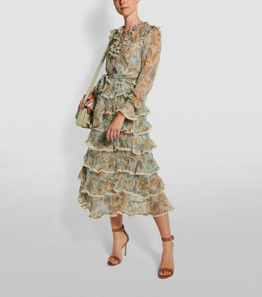 Zimmermann Ladybeetle Tiered Midi Dress (For Hire)