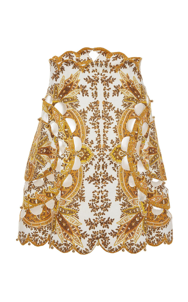 Zimmermann Zippy Golden Scallop Skirt (For Hire)