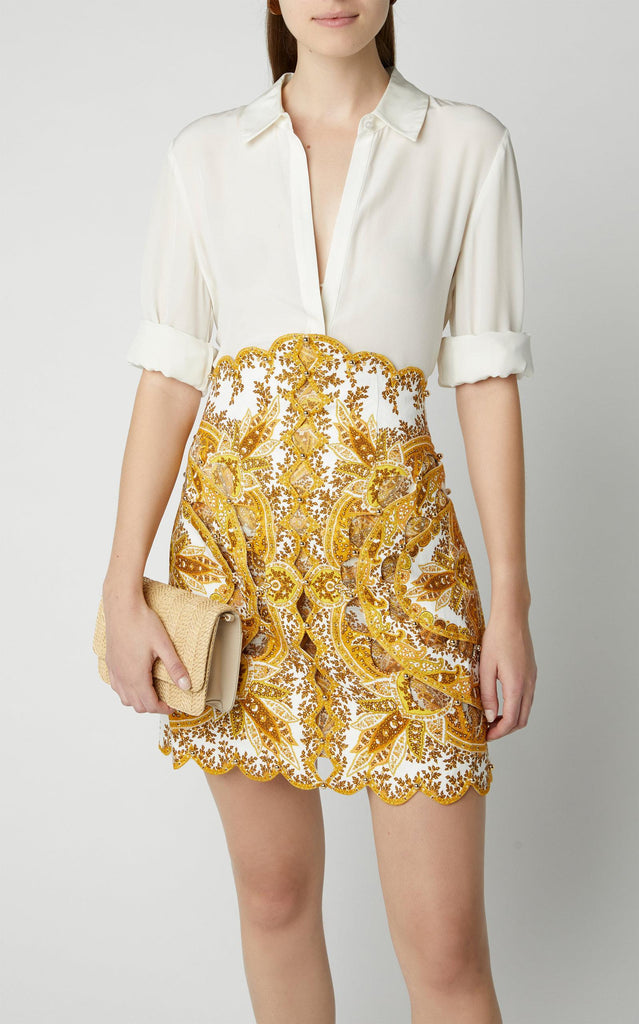 Zimmermann Zippy Golden Scallop Skirt (For Hire)