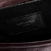 Saint Laurent Crinkled Calfskin Matelasse Monogram Medium Niki Chain Satchel Burgundy Bag