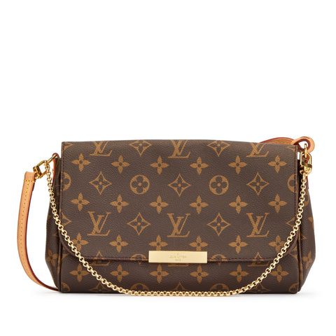 Louis Vuitton Brown Monogram Canvas Favorite MM Gold Hardware