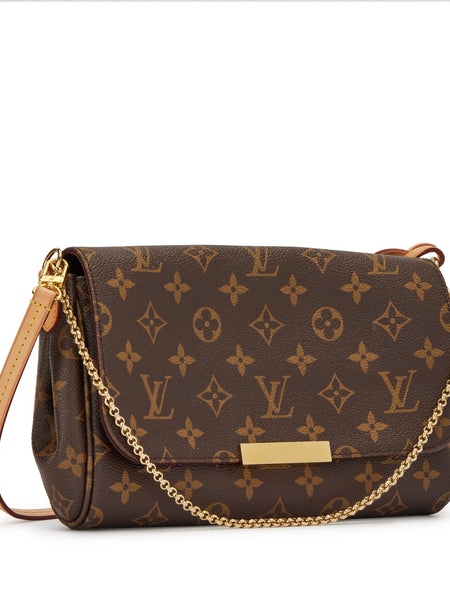 Louis Vuitton Brown Monogram Canvas Favorite MM Gold Hardware