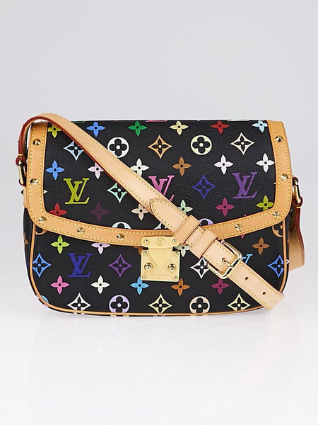 Louis Vuitton Black Monogram Multicolor Sologne Bag