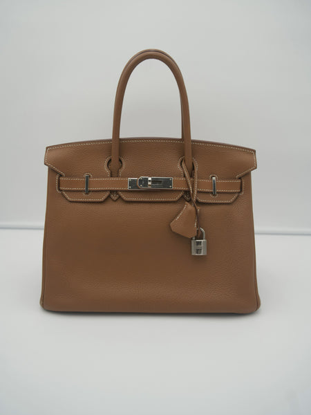 Hermes Birkin 30 Gold Palladium Hardware Bag