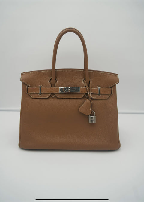 Hermes Birkin 30 Gold Palladium Hardware Bag