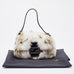 Fendi Mama white/brown rabbit fur baguette bag