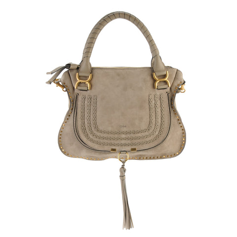 Chloé Medium Marcie Bag Grey Suede