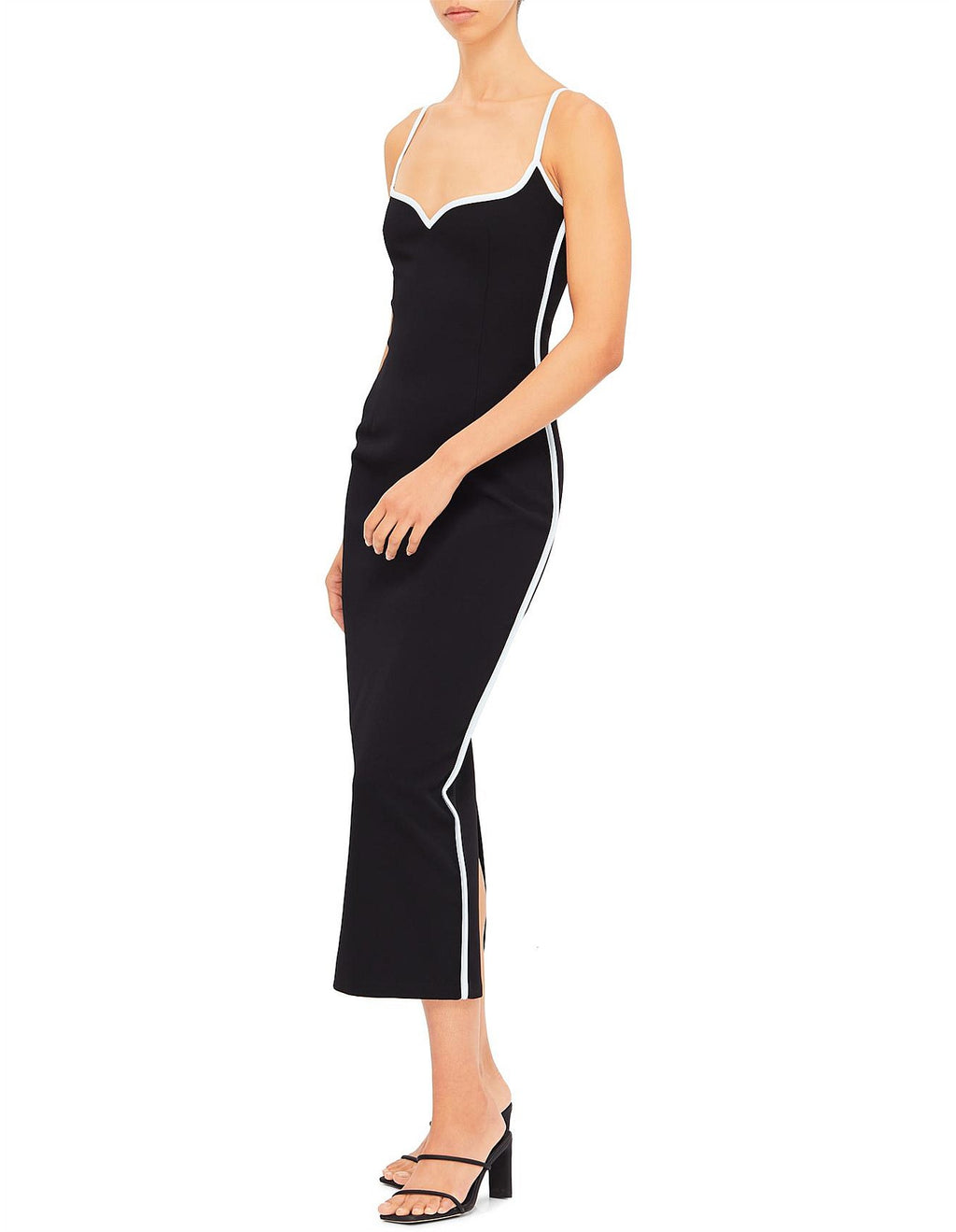 heart dress black and white El Corazon Halterneck Dress Heart Print