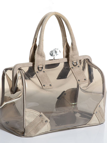 Vintage Prada Plexiglas Framed Crystal Kiss Lock Bag