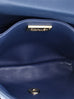 Chanel Paris Cosmopolite Metiers D' Art Navy Rabbit Fur Lambskin Top Handle Bag