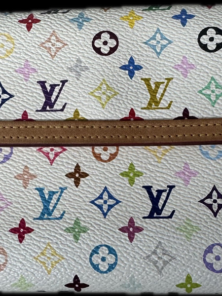 Vintage Louis Vuitton Murakami Sarah White Multicolour Wallet