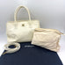 Chanel Calfskin Cerf Executive Shopper Tote White