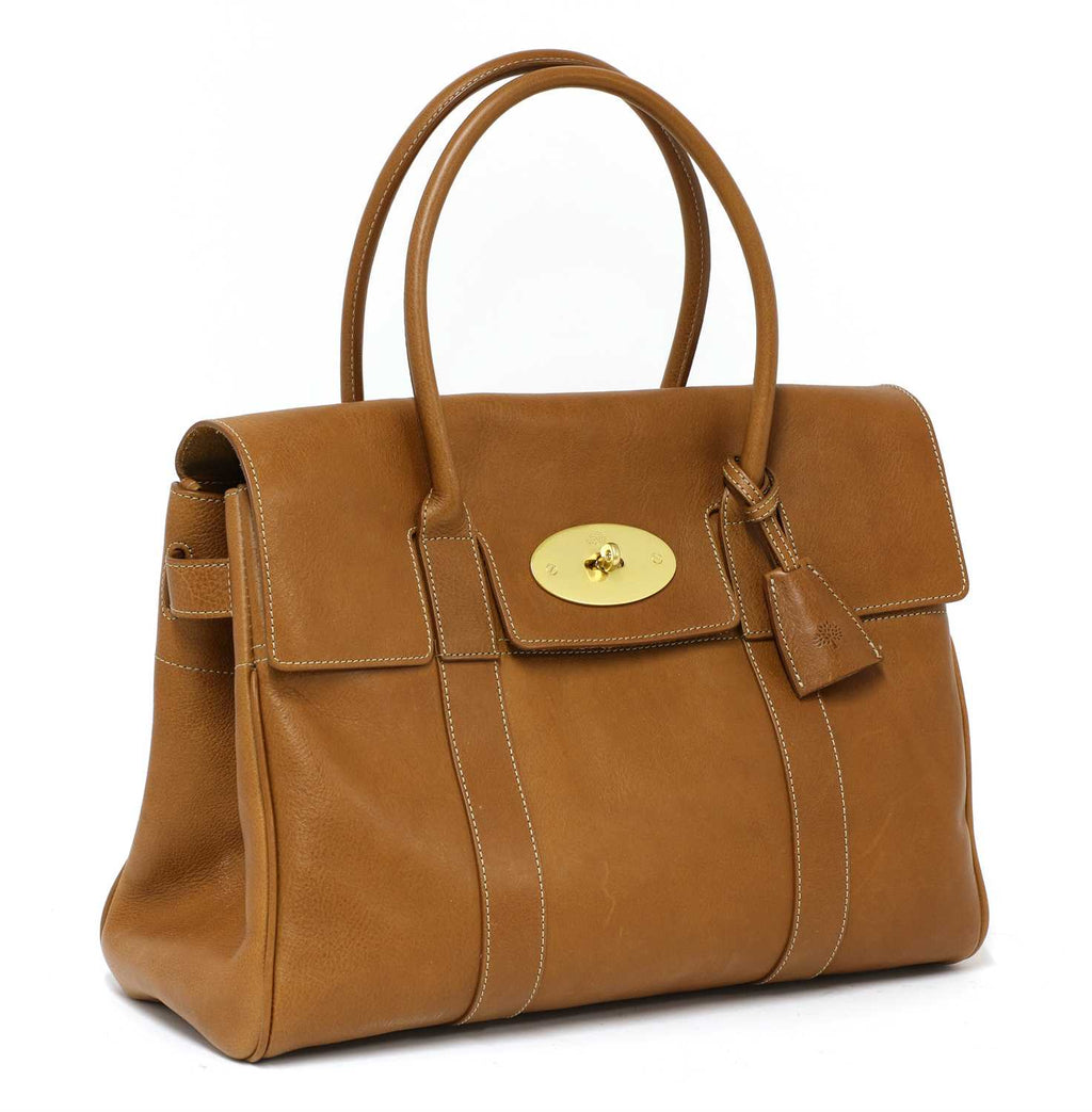 A Mulberry Bayswater tan Darwin leather handbag