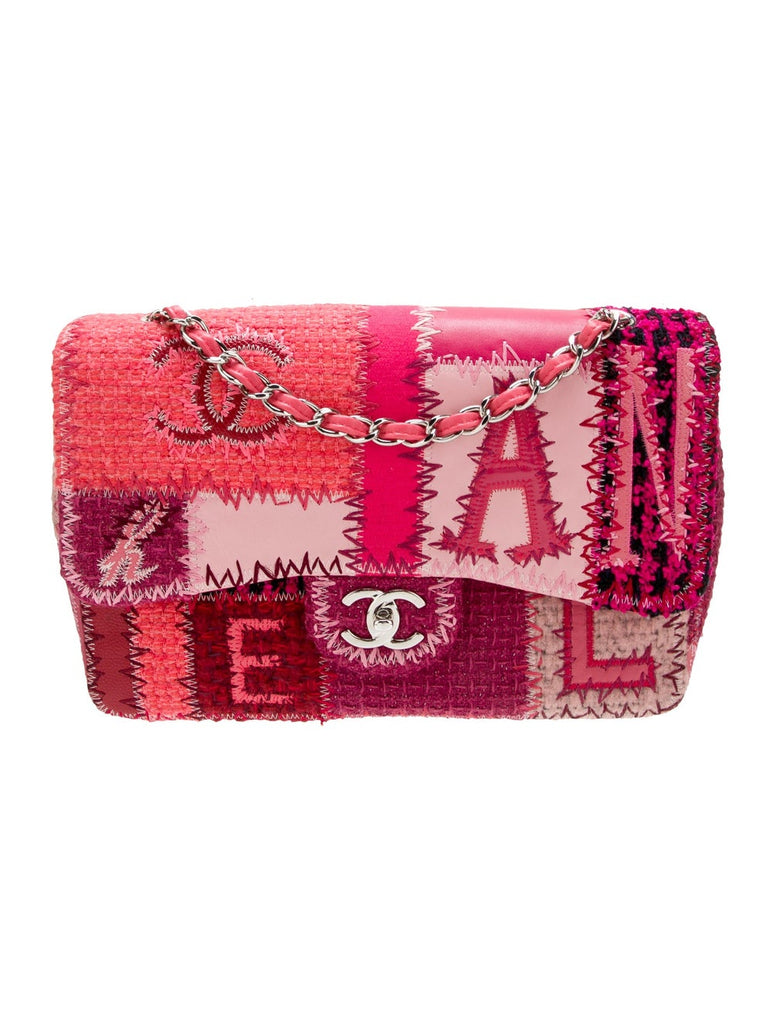 Chanel Pink Patchwork Classic Flap Jumbo