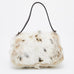 Fendi Mama white/brown rabbit fur baguette bag