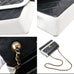 Chanel Coco Mark Matelasse Chain Shoulder Bag Black White Lambskin