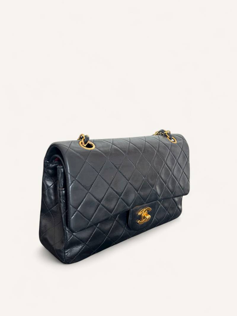 Chanel Classique Medium Double Flap Lambskin 24K Gold H/W