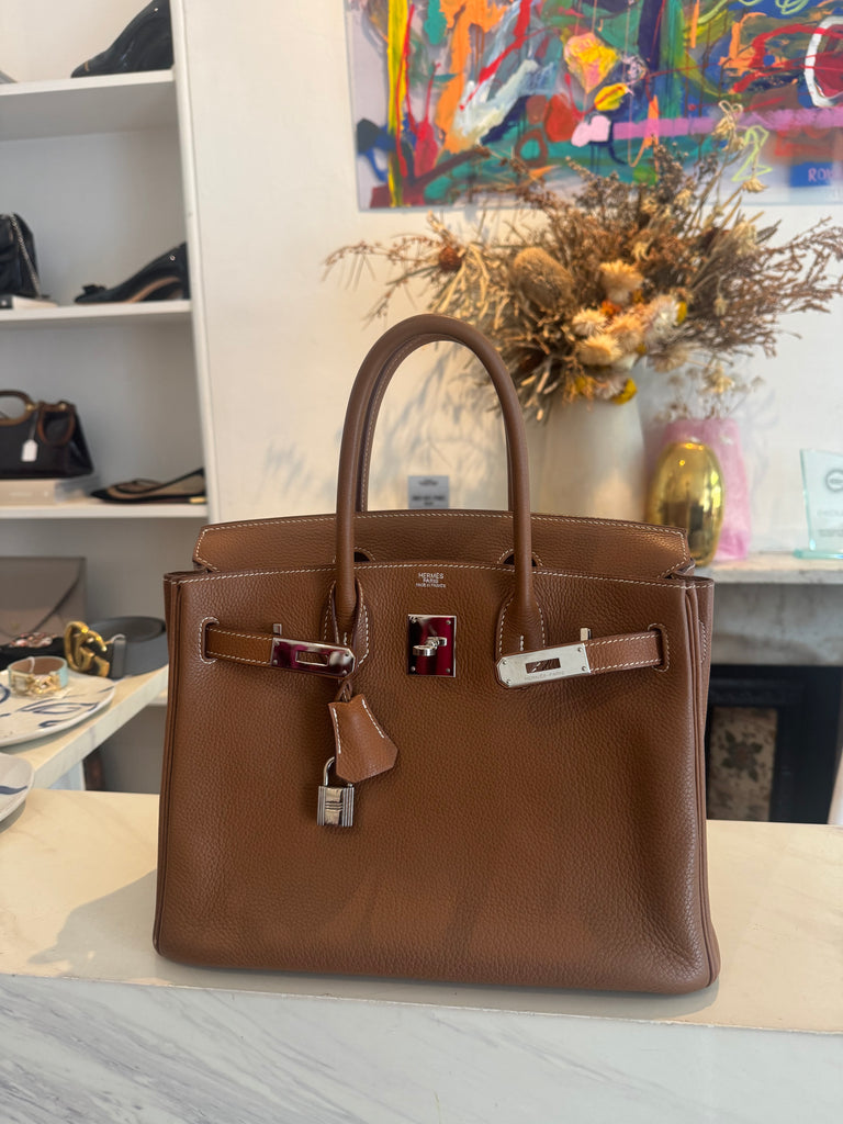 Hermes Birkin 30 Gold Palladium Hardware Bag