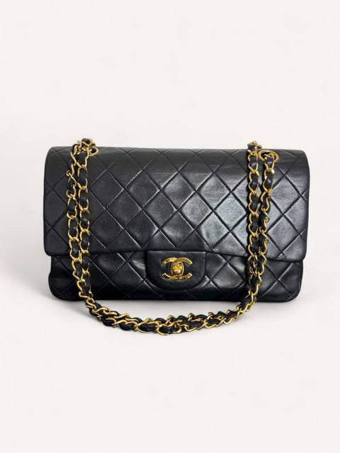 Chanel Classic Medium Double Flap Lambskin 24K Gold H/W