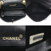 Chanel Coco Mark Matelasse Chain Shoulder Bag Black White Lambskin