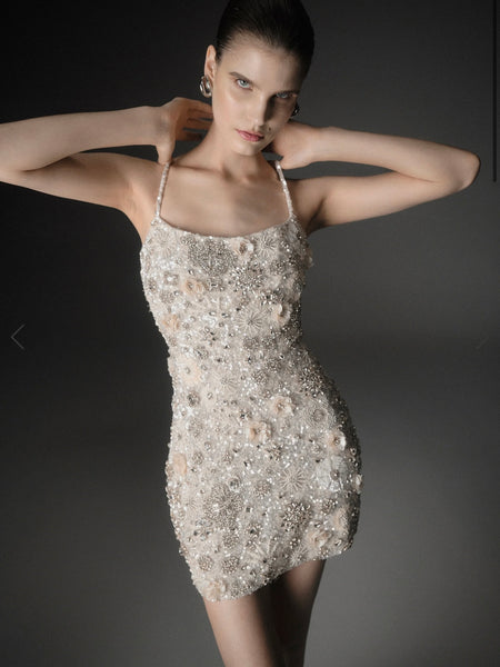 Rachel Gilbert Francesca Mini Dress White (For Hire)