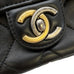 CHANEL Limited Edition Matelasse Bag Charm Single Flap Chain Shoulder Black Lambskin Bag