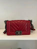 Chanel Mini Boy Bag Red Lambskin