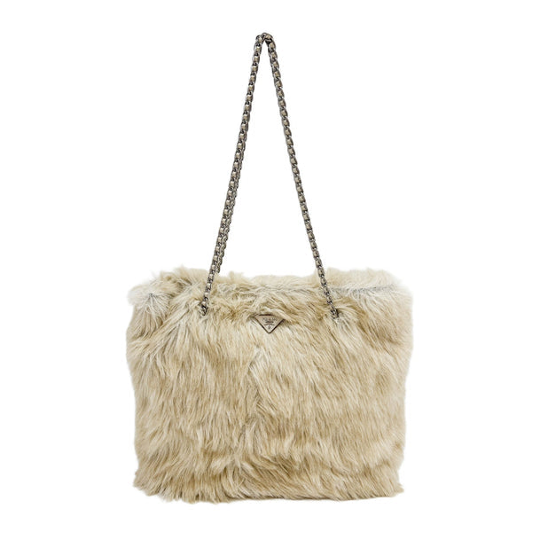 Prada Faux Fur Tote Bag