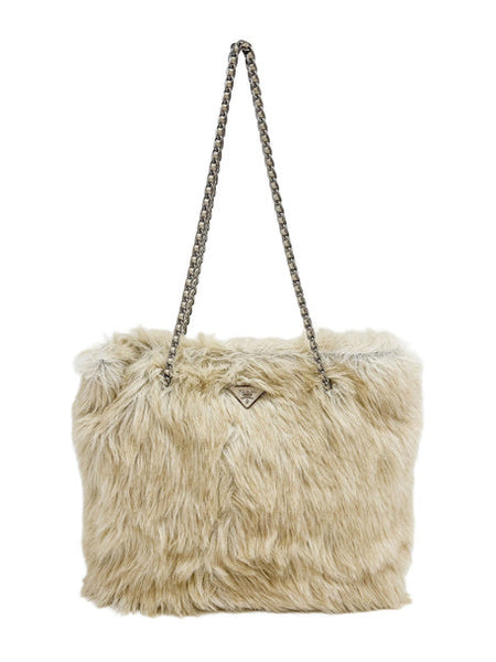 Prada Faux Fur Tote Bag