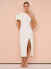 Acler Rogeron Midi Dress Ivory (For Hire)