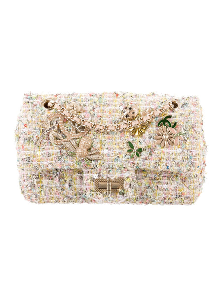 Limited Edition Chanel Garden Party 2.55 Reissue Tweed Classic Flap Bag (For Hire)