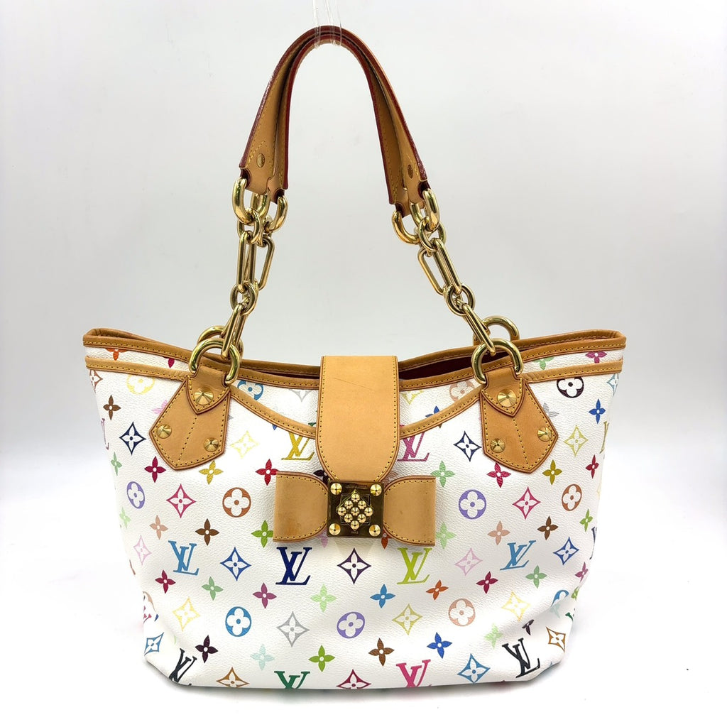 Vintage Louis Vuitton Murakami White Multicolour Annie Bag GM