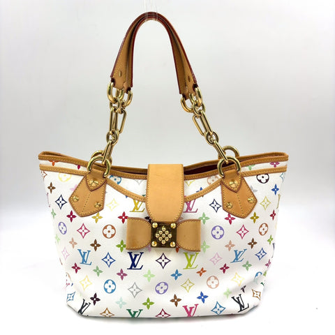 Vintage Louis Vuitton Murakami White Multicolour Annie Bag GM