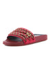 CHANEL Red Tropiconic Chain Slides Size 38