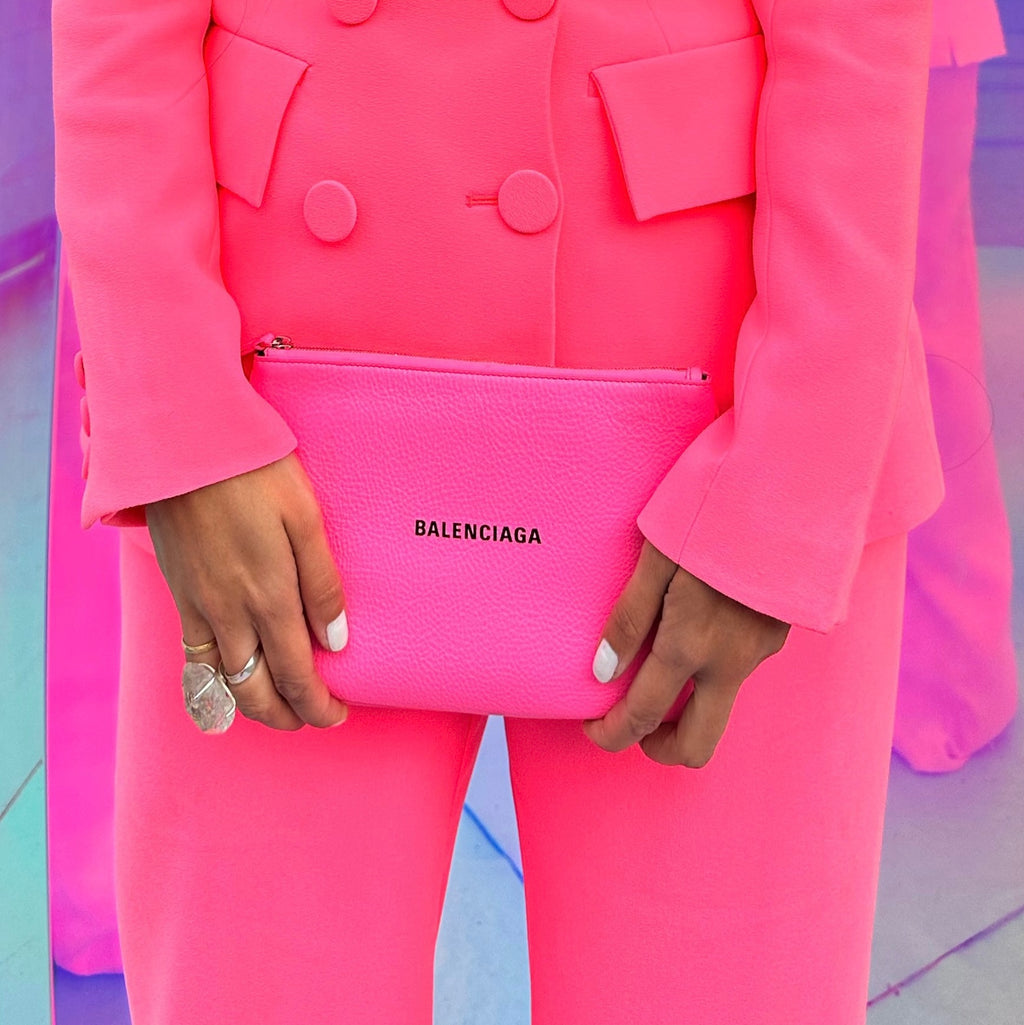 Balenciaga Pink Clutch Bag
