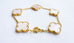 Van Cleef & Arpels 18K Yellow Gold Carnelian Mother of Pearl 5 Motifs Vintage Alhambra Bracelet