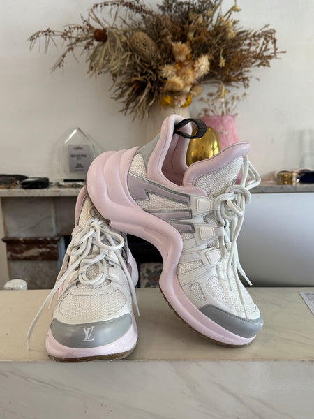 Louis Vuitton Archlight Sneakers Limited Edition Pink and Grey
