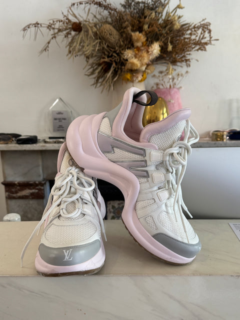 Louis Vuitton Archlight Sneakers Limited Edition Pink and Grey