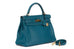 Hermes Kelly 32 Bag Blue Izmir Taurillion Clemence