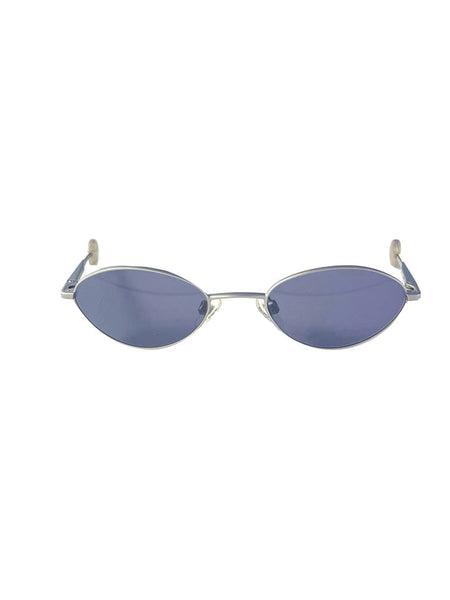 Chanel Blue Mini Round Temple Sunglasses