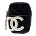 Chanel Black/White Quilted Leather Cambon Ligne Case