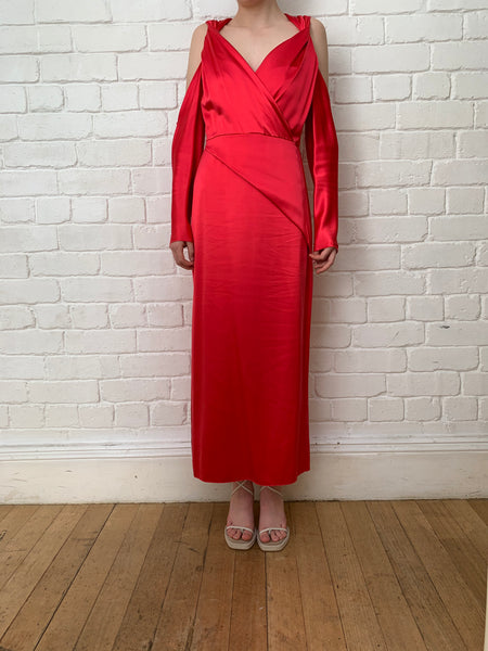 Dion Lee Hot Pink Satin Silk Dress (For Hire)