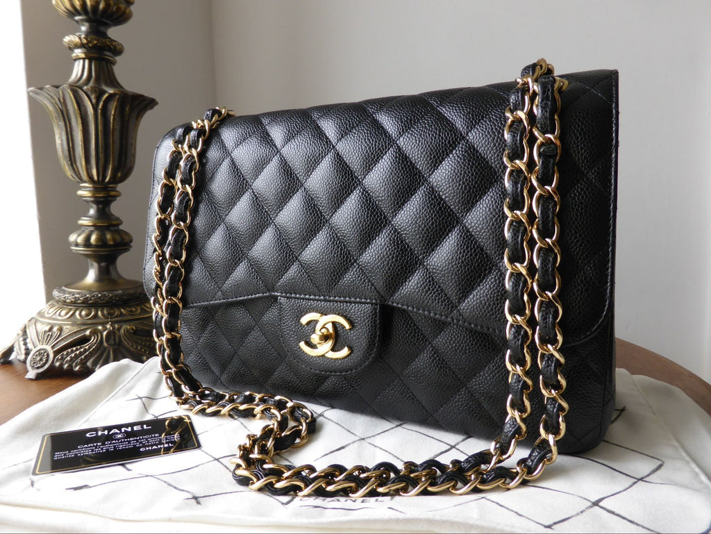 Chanel Vintage Black Lambskin XL Jumbo Flap Bag Chanel  TLC