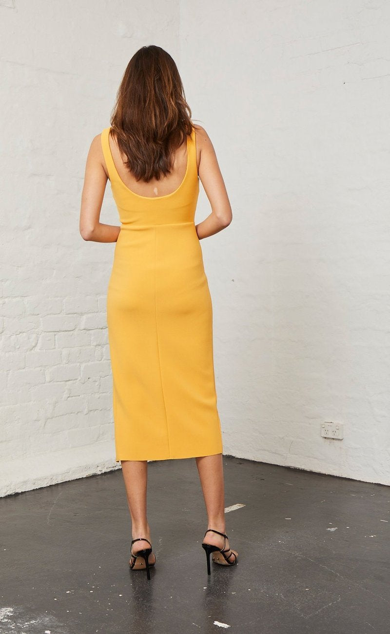 bec and bridge ulla mouth midi dress Bec + Bridge Ulla Cut Out Midi Dress - Orange Size 12