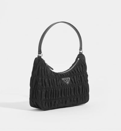 Black Saffiano Leather Shoulder Bag
