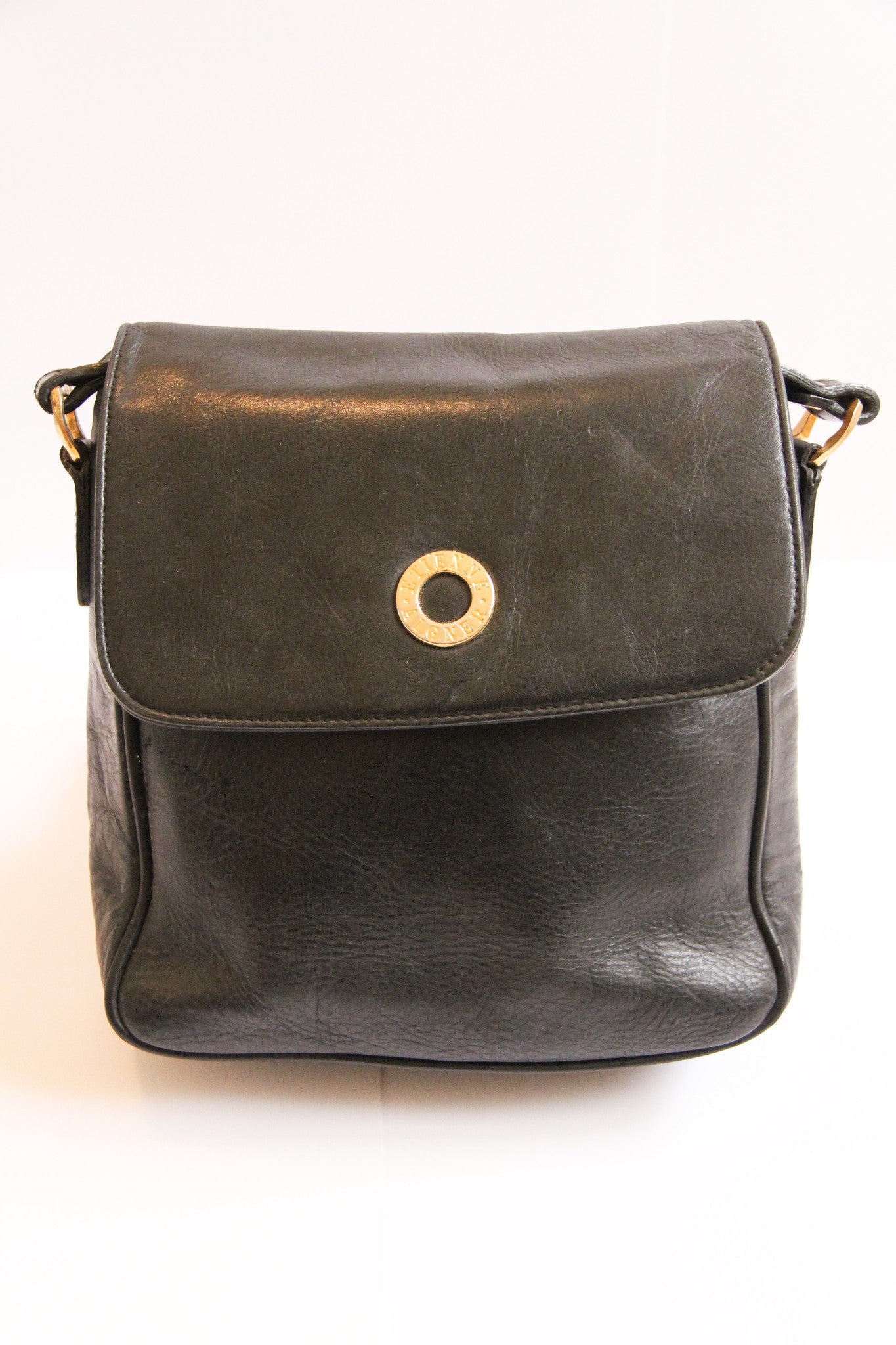 Aigner Beige Leather Logo Flap Shoulder Bag Aigner | TLC