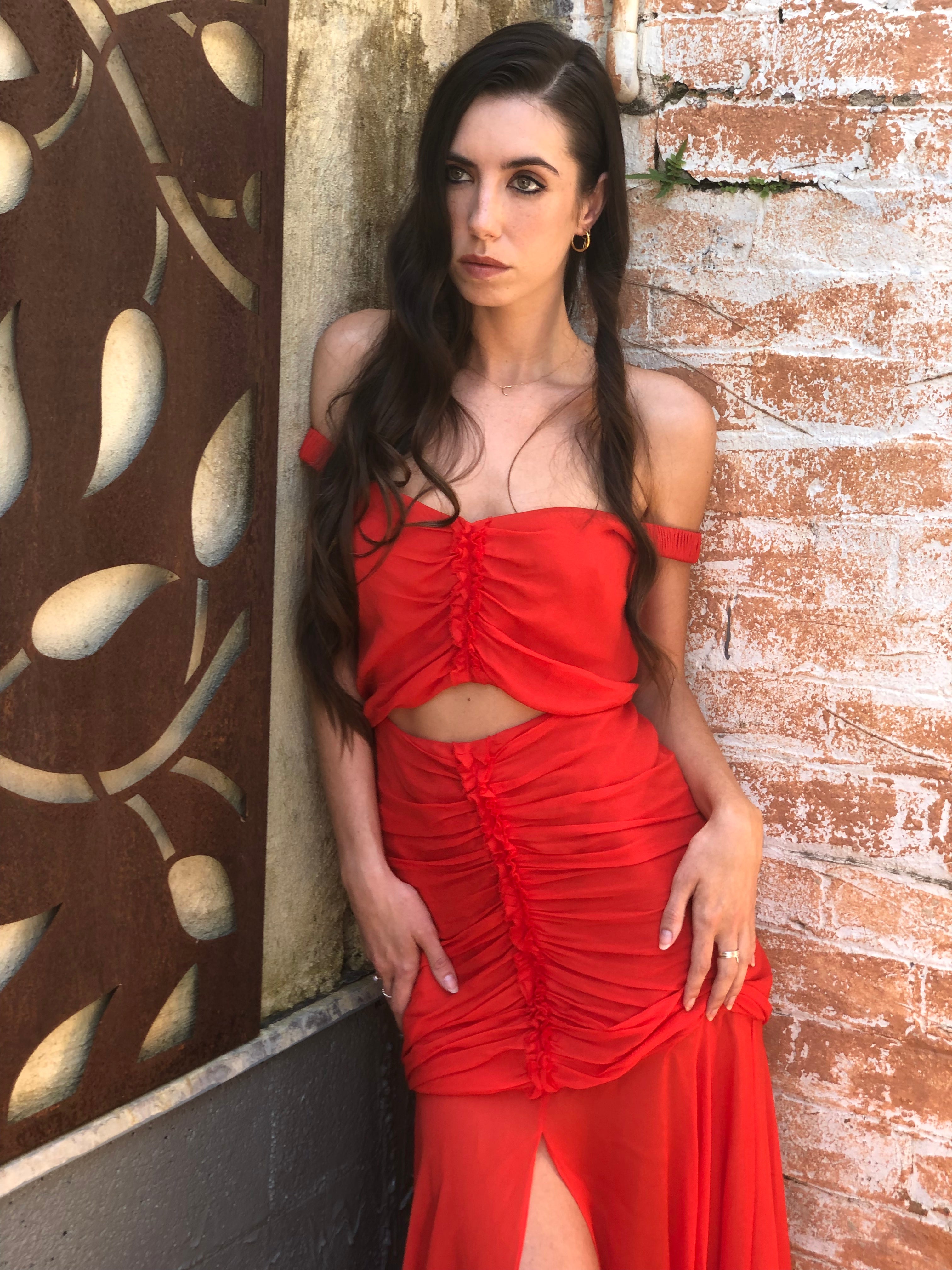 camilla and marc off shoulder dress Sisters & Co | New Arrivals | Introducing the Winona Maxi Dress by Camilla and Marc. This elegant dress features a twisted off-shoulder detail and a