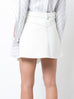 Dion Lee Shadow Stitch Mini Skirt Ivory