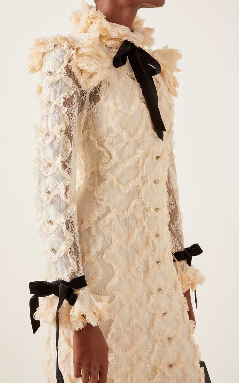 zimmermann lucky lace dress Lucky lace-trimmed floral-print linen mini dress - light blue