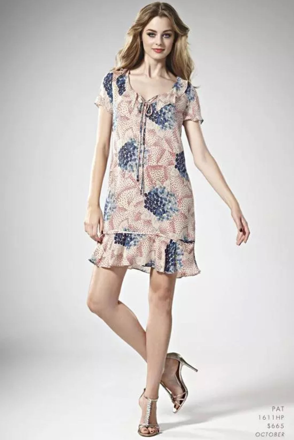 Leona Edmiston Floral Silk Dress